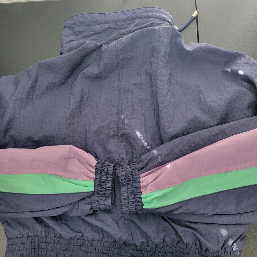 Urban Outfitters UO Womens Jacket Large Colorblock Retro Windbreaker Full Zip - Picture 14 of 16